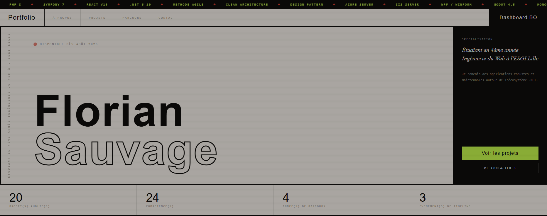 Aperçu Portfolio v3